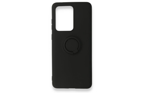 Newface Samsung Galaxy S20 Ultra Kılıf Viktor Yüzüklü Silikon - Siyah