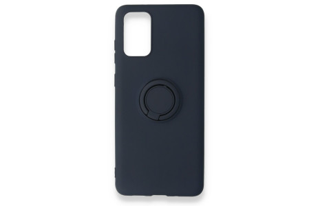 Newface Samsung Galaxy S20 Kılıf Viktor Yüzüklü Silikon - Lacivert