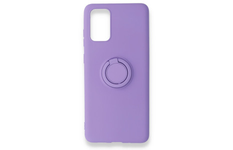 Newface Samsung Galaxy S20 Kılıf Viktor Yüzüklü Silikon - Mor