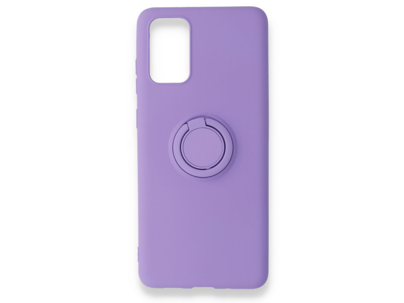 Newface Samsung Galaxy S20 Kılıf Viktor Yüzüklü Silikon - Mor