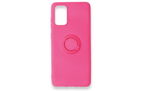 Newface Samsung Galaxy S20 Kılıf Viktor Yüzüklü Silikon - Pembe
