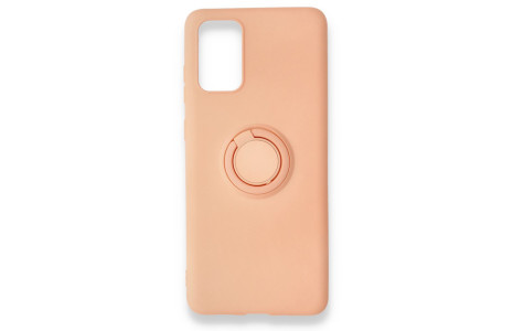Newface Samsung Galaxy S20 Kılıf Viktor Yüzüklü Silikon - Pudra