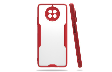 Newface Xiaomi Mi 10 Lite Kılıf Platin Silikon - Kırmızı