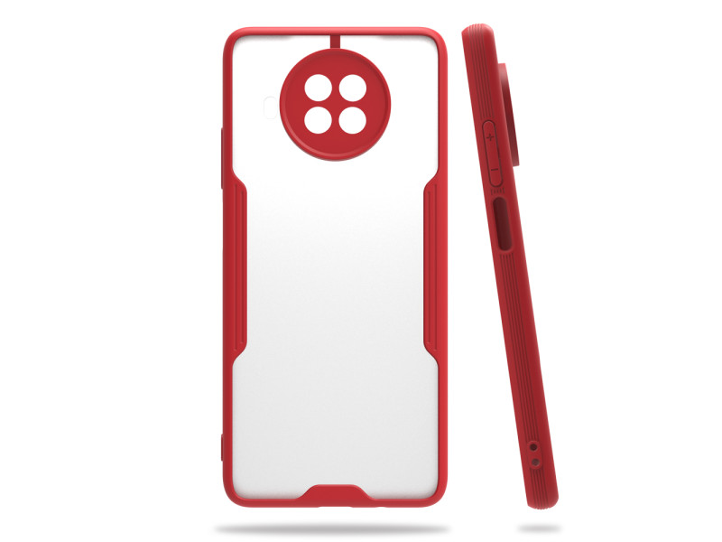 Newface Xiaomi Mi 10 Lite Kılıf Platin Silikon - Kırmızı