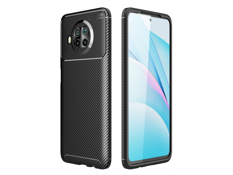 Newface Xiaomi Mi 10T Lite Kılıf Focus Karbon Silikon - Siyah