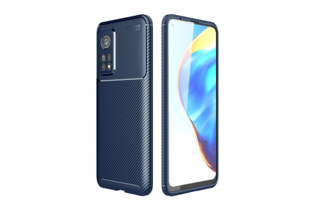 Newface Xiaomi Mi 10T Pro Kılıf Focus Karbon Silikon - Lacivert