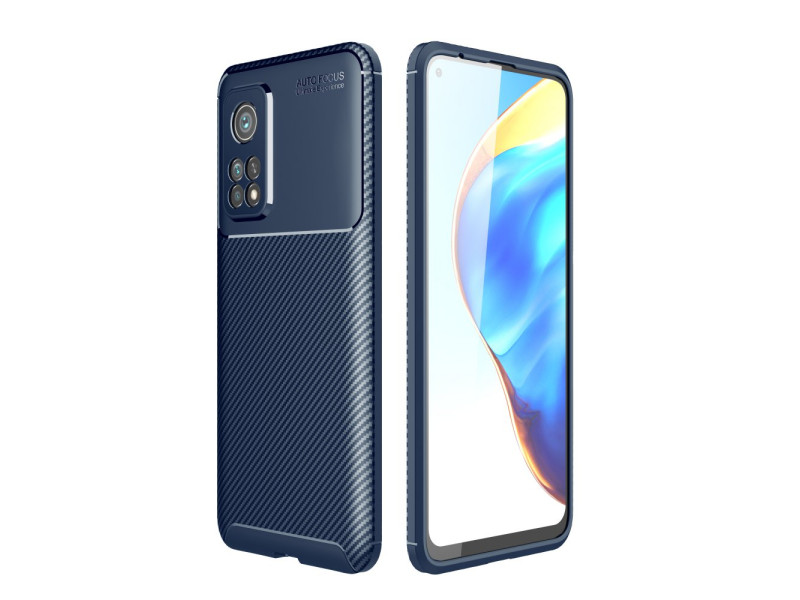 Newface Xiaomi Mi 10T Pro Kılıf Focus Karbon Silikon - Lacivert