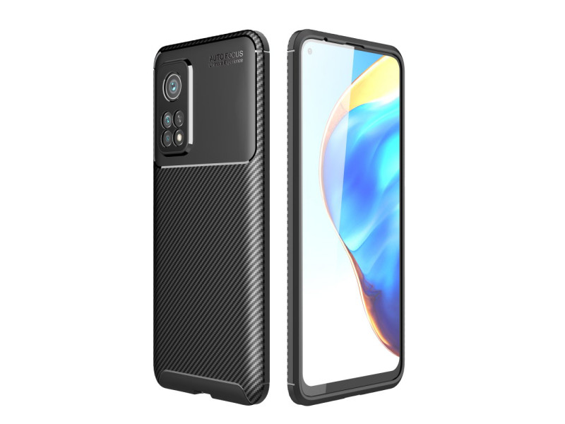 Newface Xiaomi Mi 10T Pro Kılıf Focus Karbon Silikon - Siyah