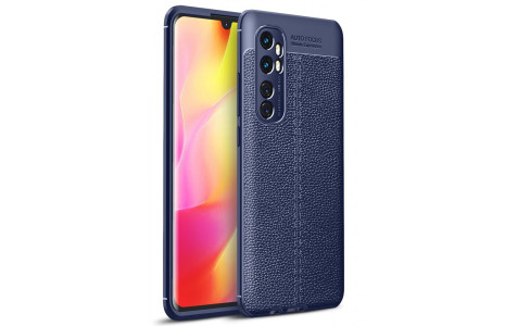 Newface Xiaomi Mi Note 10 Lite Kılıf Focus Derili Silikon - Lacivert