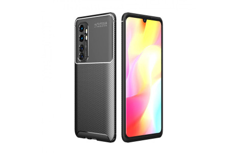Newface Xiaomi Mi Note 10 Lite Kılıf Focus Karbon Silikon - Siyah