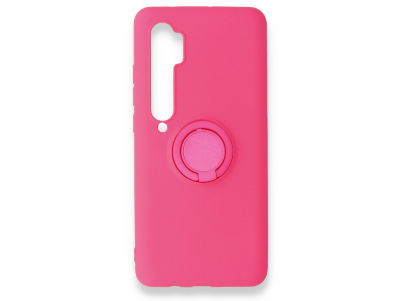 Newface Xiaomi Mi Note 10 Lite Kılıf Viktor Yüzüklü Silikon - Pembe