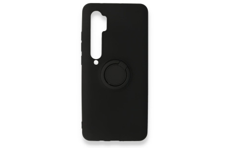 Newface Xiaomi Mi Note 10 Lite Kılıf Viktor Yüzüklü Silikon - Siyah