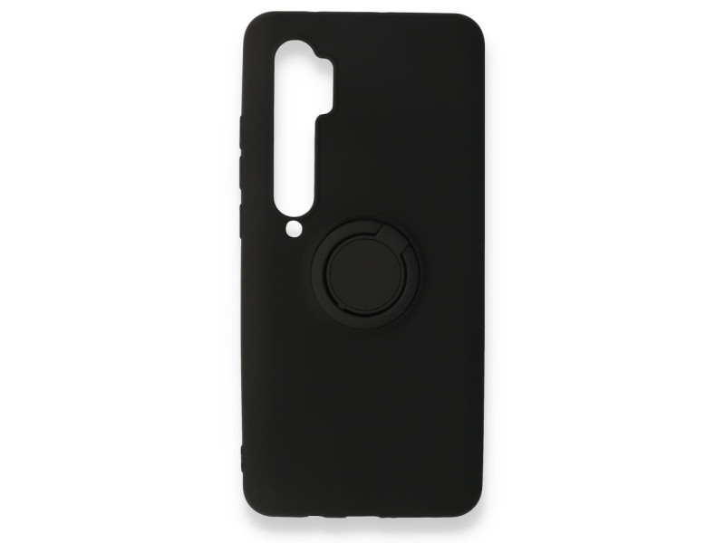 Newface Xiaomi Mi Note 10 Lite Kılıf Viktor Yüzüklü Silikon - Siyah