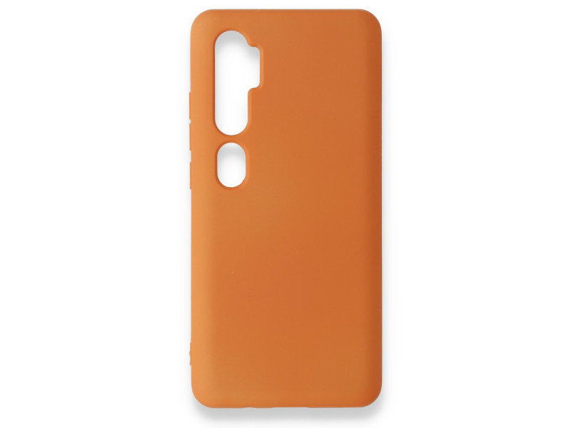 Newface Xiaomi Mi Note 10 Pro Kılıf Nano içi Kadife Silikon - Turuncu
