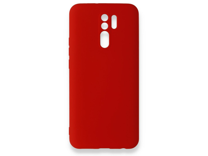 Newface Xiaomi Redmi 9 Kılıf Nano içi Kadife Silikon - Kırmızı