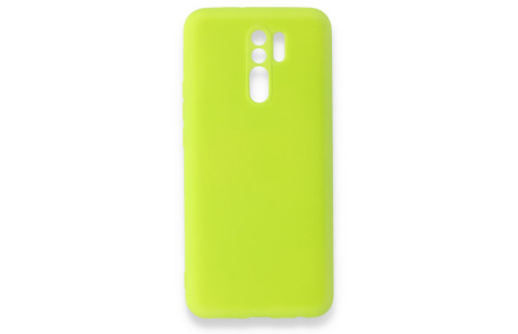 Newface Xiaomi Redmi 9 Kılıf Nano içi Kadife Silikon - Sarı