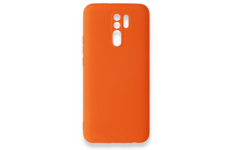 Newface Xiaomi Redmi 9 Kılıf Nano içi Kadife Silikon - Turuncu