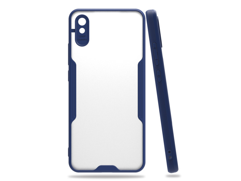 Newface Xiaomi Redmi 9A Kılıf Platin Silikon - Lacivert