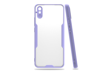 Newface Xiaomi Redmi 9A Kılıf Platin Silikon - Lila