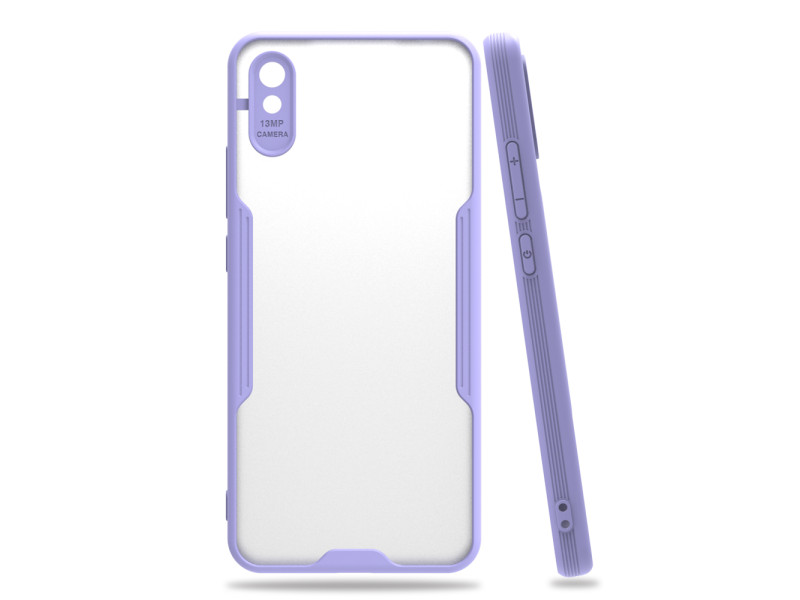Newface Xiaomi Redmi 9A Kılıf Platin Silikon - Lila