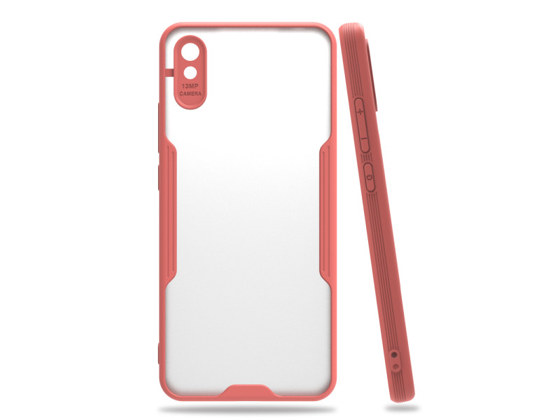 Newface Xiaomi Redmi 9A Kılıf Platin Silikon - Pembe