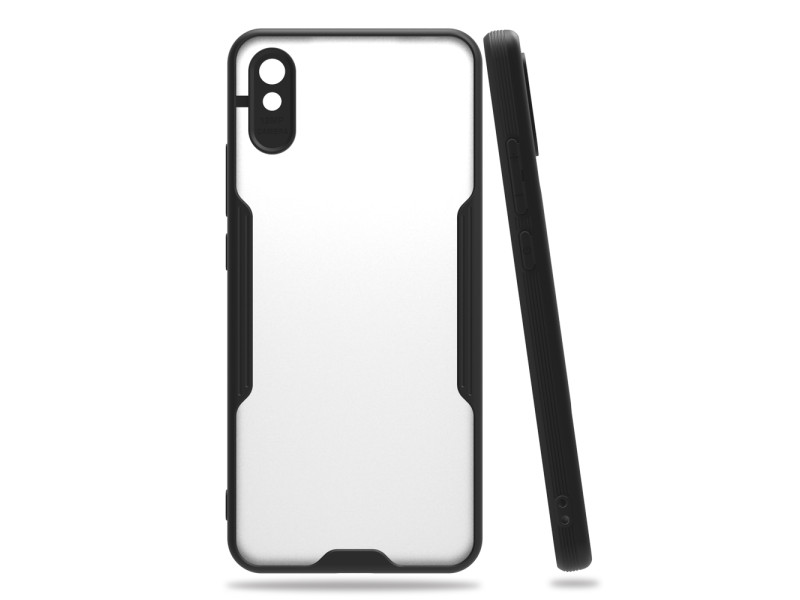 Newface Xiaomi Redmi 9A Kılıf Platin Silikon - Siyah