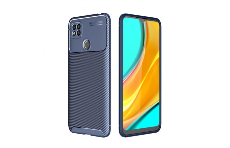 Newface Xiaomi Redmi 9C Kılıf Focus Karbon Silikon - Lacivert