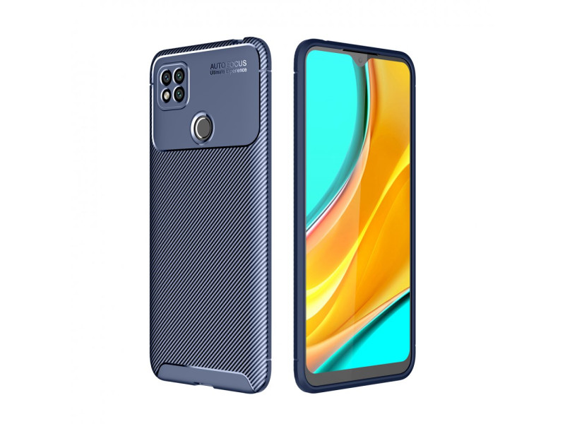 Newface Xiaomi Redmi 9C Kılıf Focus Karbon Silikon - Lacivert