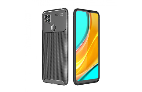 Newface Xiaomi Redmi 9C Kılıf Focus Karbon Silikon - Siyah