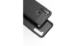 Newface Xiaomi Redmi Note 8 Kılıf Focus Derili Silikon - Siyah