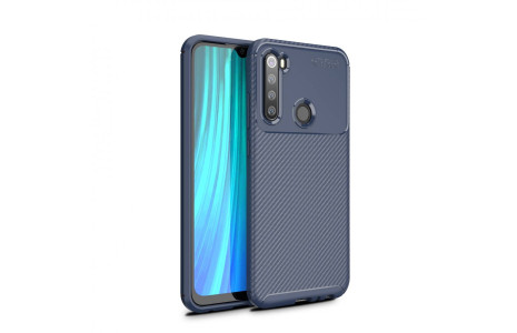 Newface Xiaomi Redmi Note 8 Kılıf Focus Karbon Silikon - Lacivert