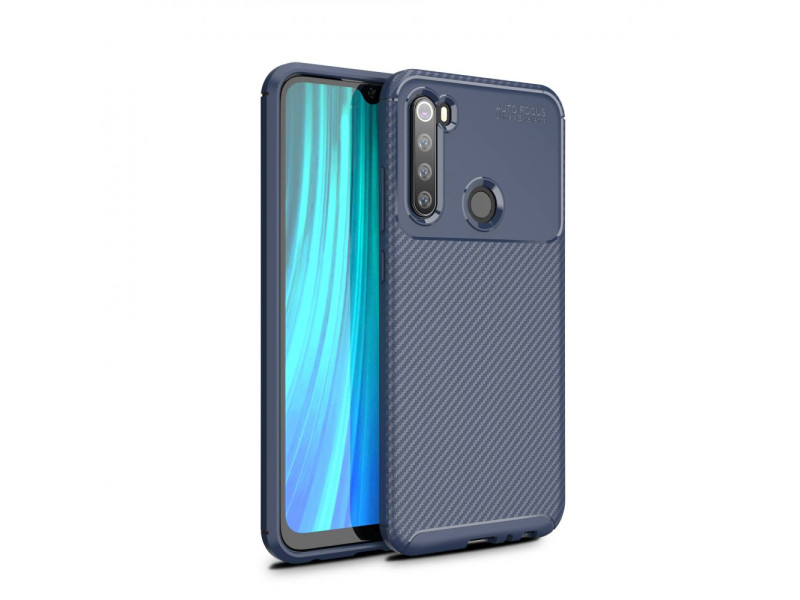 Newface Xiaomi Redmi Note 8 Kılıf Focus Karbon Silikon - Lacivert