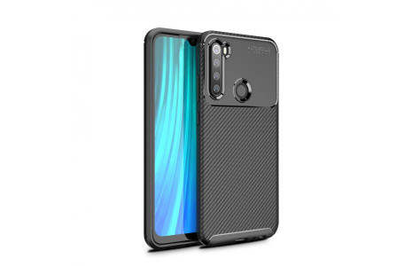 Newface Xiaomi Redmi Note 8 Kılıf Focus Karbon Silikon - Siyah