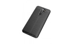 Newface Xiaomi Redmi Note 8 Pro Kılıf Focus Derili Silikon - Siyah