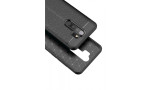 Newface Xiaomi Redmi Note 8 Pro Kılıf Focus Derili Silikon - Siyah