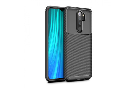 Newface Xiaomi Redmi Note 8 Pro Kılıf Focus Karbon Silikon - Siyah