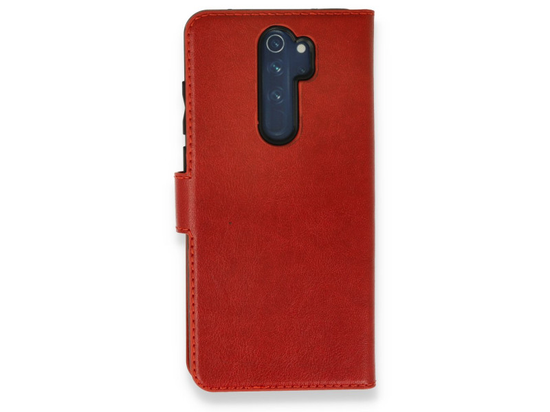 Newface Xiaomi Redmi Note 8 Pro Kılıf Trend S Plus Kapaklı Kılıf - Kırmızı
