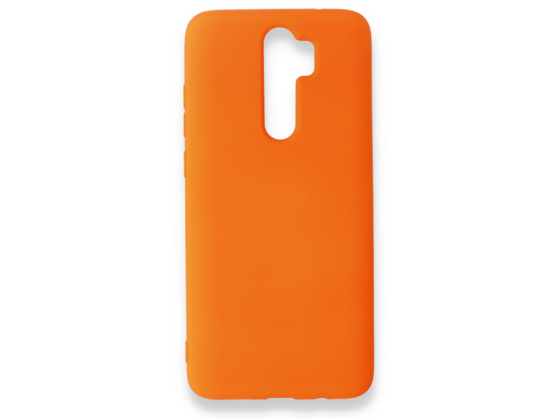 Newface Xiaomi Redmi Note 8 Pro Kılıf Nano içi Kadife Silikon - Turuncu