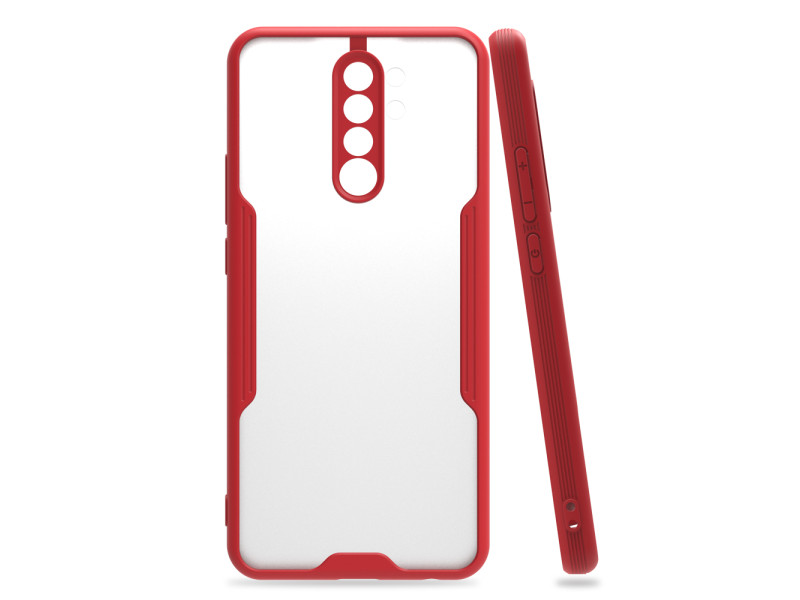 Newface Xiaomi Redmi Note 8 Pro Kılıf Platin Silikon - Kırmızı