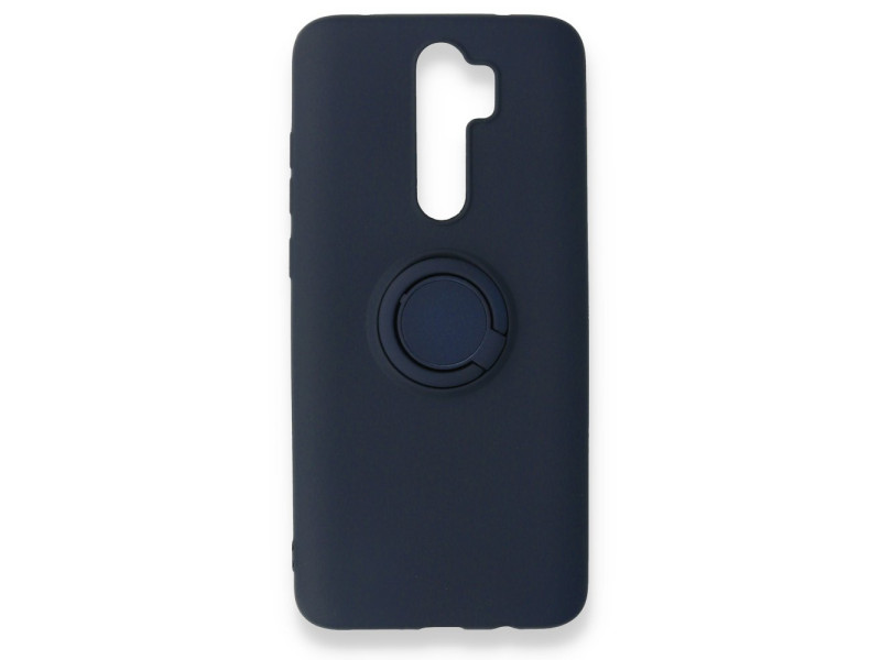 Newface Xiaomi Redmi Note 8 Pro Kılıf Viktor Yüzüklü Silikon - Lacivert