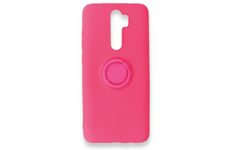 Newface Xiaomi Redmi Note 8 Pro Kılıf Viktor Yüzüklü Silikon - Pembe