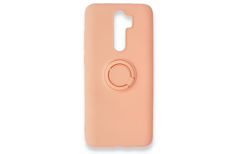 Newface Xiaomi Redmi Note 8 Pro Kılıf Viktor Yüzüklü Silikon - Pudra