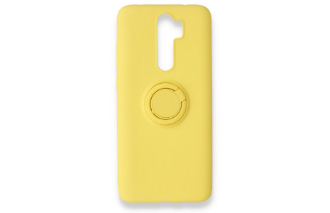 Newface Xiaomi Redmi Note 8 Pro Kılıf Viktor Yüzüklü Silikon - Sarı