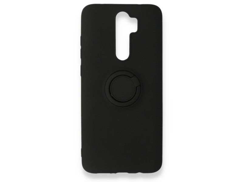 Newface Xiaomi Redmi Note 8 Pro Kılıf Viktor Yüzüklü Silikon - Siyah