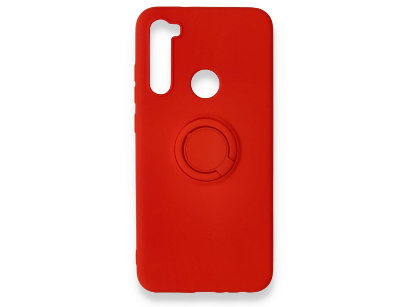 Newface Xiaomi Redmi Note 8 Kılıf Viktor Yüzüklü Silikon - Kırmızı