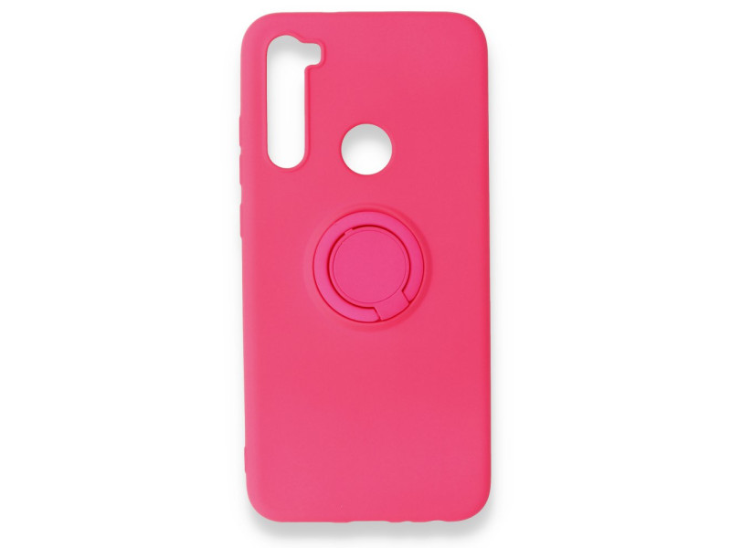 Newface Xiaomi Redmi Note 8 Kılıf Viktor Yüzüklü Silikon - Pembe