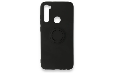 Newface Xiaomi Redmi Note 8 Kılıf Viktor Yüzüklü Silikon - Siyah