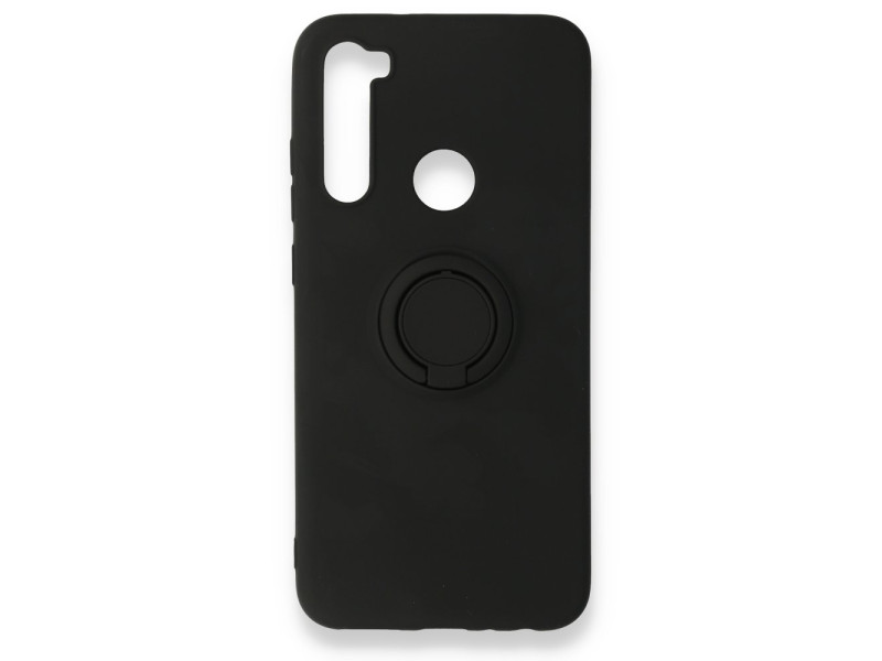 Newface Xiaomi Redmi Note 8 Kılıf Viktor Yüzüklü Silikon - Siyah