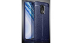 Newface Xiaomi Redmi Note 9 Kılıf Focus Derili Silikon - Lacivert