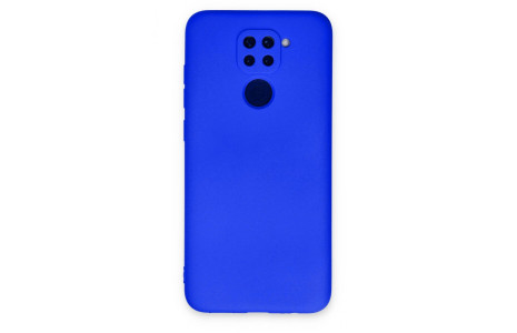 Newface Xiaomi Redmi Note 9 Kılıf Nano içi Kadife Silikon - Koyu Mavi